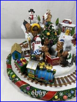 (RARE) Danbury Mint Yorkie Dog Christmas Tree Wonderland Train Set RETIRED