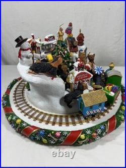 (RARE) Danbury Mint Yorkie Dog Christmas Tree Wonderland Train Set RETIRED