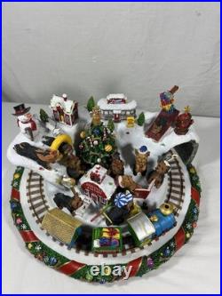 (RARE) Danbury Mint Yorkie Dog Christmas Tree Wonderland Train Set RETIRED