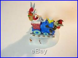 RARE The Danbury Mint Warner Brothers Looney Tunes Christmas Train 6 Piece Set