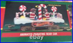 RARE VINTAGE New Bright Train electric Christmas animated musical Santaland 1998