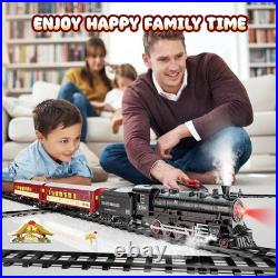 RC Train Set, Alloy Steam Locomotive with Light-Up Cars and Tracks Train Set RC Train Set, Alloy Steam Locomotive with Light-Up Cars and Tracks Train Set