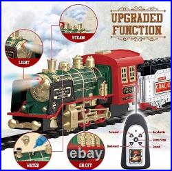 Race Track Electric Christmas Train Tracks Set Kids Toy with Lights Sound Railroad