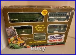 Rare 70's Christmas Train ZAYRE dept? Vtg Old Stock Military Train Set? 8325M