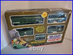 Rare 70's Christmas Train ZAYRE dept? Vtg Old Stock Military Train Set? 8325M
