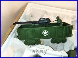 Rare 70's Christmas Train ZAYRE dept? Vtg Old Stock Military Train Set? 8325M