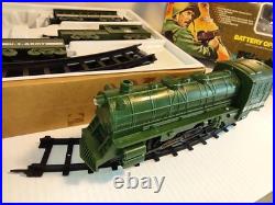 Rare 70's Christmas Train ZAYRE dept? Vtg Old Stock Military Train Set? 8325M