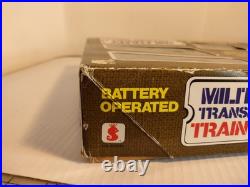 Rare 70's Christmas Train ZAYRE dept? Vtg Old Stock Military Train Set? 8325M