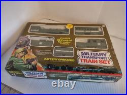 Rare 70's Christmas Train ZAYRE dept? Vtg Old Stock Military Train Set? 8325M