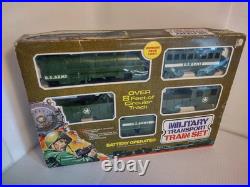 Rare 70's Christmas Train ZAYRE dept? Vtg Old Stock Military Train Set? 8325M
