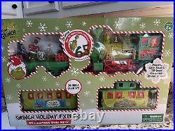 Rare Grinch Holiday Express 36pc Christmas Train Set Collectors Edition 20ft Trk