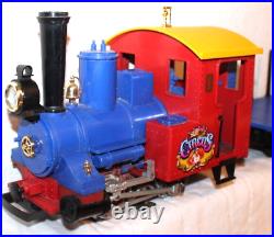 Rare Lgb Christmas Royal Crown Circus Steam Locomotive & Flat Car Train Setvg+