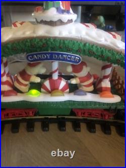 Rare TEDDY BEAR New Bright Animated Christmas Train Set DILLARDS TRIMMINGS NoBox