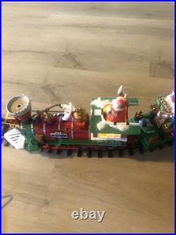 Rare TEDDY BEAR New Bright Animated Christmas Train Set DILLARDS TRIMMINGS NoBox