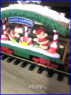Rare TEDDY BEAR New Bright Animated Christmas Train Set DILLARDS TRIMMINGS NoBox