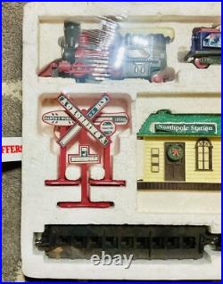 Rare Vintage North Pole Station Santa Christmas Train Set Toy State Industrial