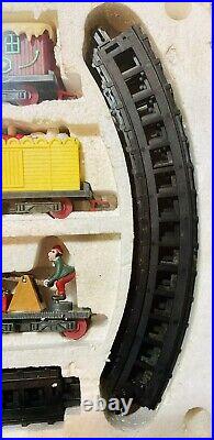 Rare Vintage North Pole Station Santa Christmas Train Set Toy State Industrial