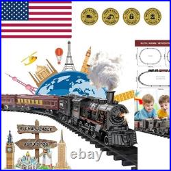 Rechargeable Christmas Electric Train Set with Realistic Sounds & Dynamic Lights