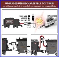 Rechargeable Christmas Electric Train Set with Realistic Sounds & Dynamic Lights