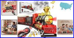 Remote Control Electric Train Set with Smoke & Sound Christmas Fun for Ages 3+