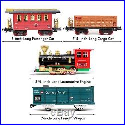 Remote Control Train Set RC Railway Toy Express 4 Train Cars Christmas Gift Kids