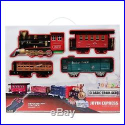 Remote Control Train Set RC Railway Toy Express 4 Train Cars Christmas Gift Kids