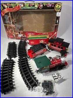Santa Express Christmas Train Set 27 Pieces Complete Sounds Songs Headlights