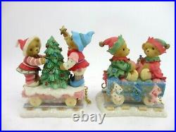 Set of 8 Rare Cherished Teddies 2003-2004 Christmas Train