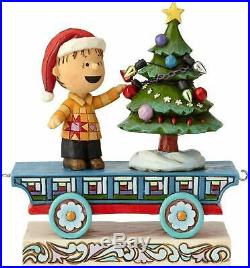 Snoopy Christmas Figurine Peanuts Jim Shore Train Set Plus Linus Sally 5 Piece