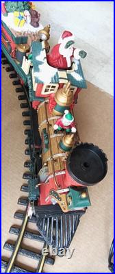 Steam Train Set Holiday Express Christmas Animated Lighted G Gauge withBox