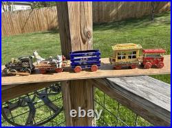 TYCO 5 Piece Christmas Enameled Cloisonne Train Set with Original Boxes