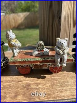 TYCO 5 Piece Christmas Enameled Cloisonne Train Set with Original Boxes