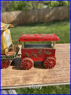 TYCO 5 Piece Christmas Enameled Cloisonne Train Set with Original Boxes