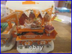Tennessee Volunteers Christmas Express 6 Piece Train Set By Danbury Mint New