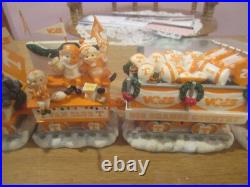 Tennessee Volunteers Christmas Express 6 Piece Train Set By Danbury Mint New