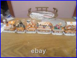 Tennessee Volunteers Christmas Express 6 Piece Train Set By Danbury Mint New