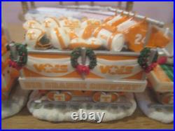 Tennessee Volunteers Christmas Express 6 Piece Train Set By Danbury Mint New