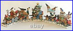 The Birdwatcher Christmas Express Train Set by Danbury Mint Porcelain Bird 5 pc