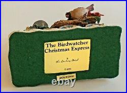 The Birdwatcher Christmas Express Train Set by Danbury Mint Porcelain Bird 5 pc