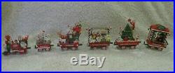 The Danbury Mint Bichon Frise Christmas Express Train 6 piece set Dogs