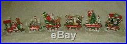The Danbury Mint Bichon Frise Christmas Express Train 6 piece set Dogs