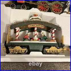 The HOLIDAY EXPRESS Animated Christmas Train Set #380 New Bright 1990s MINT COND