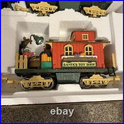 The HOLIDAY EXPRESS Animated Christmas Train Set #380 New Bright 1990s MINT COND