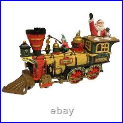 The HOLIDAY EXPRESS Animated Christmas Train Set #380 New Bright 1990s MINT COND