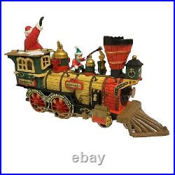 The HOLIDAY EXPRESS Animated Christmas Train Set #380 New Bright 1990s MINT COND