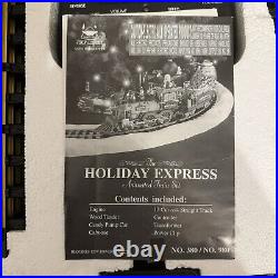 The HOLIDAY EXPRESS Animated Christmas Train Set #380 New Bright 1990s MINT COND