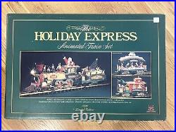 The HOLIDAY EXPRESS Animated Christmas Train Set #380 New Bright 1990s PERFECT