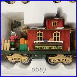 The HOLIDAY EXPRESS Animated Christmas Train Set #380 New Bright 1990s PERFECT