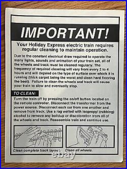 The HOLIDAY EXPRESS Animated Christmas Train Set #380 New Bright 1990s PERFECT
