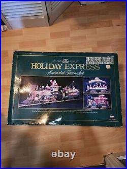 The HOLIDAY EXPRESS Animated Christmas Train Set #380 New Bright 1996 In Box